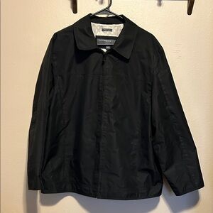 Perry Ellis Portfolio Dobby Tech Jacket Black Size Large